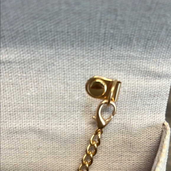 Tommy Bahama Cream and Brown Satchel with Gold Accents - Picture 13 of 13